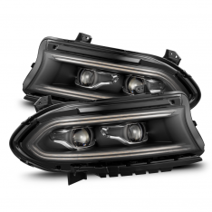 AlphaRex Luxx-Series 2015-2024 Dodge Charger Projector Headlights Black